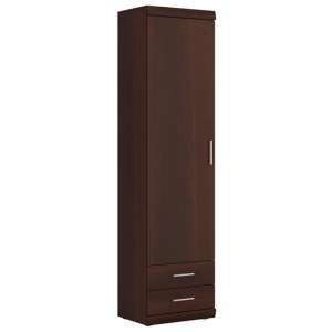 Impro Wooden 1 Door 2 Drawers Storage Cabinet In Dark Mahogany