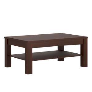 Impro Wooden Rectangular Coffee Table In Dark Mahogany