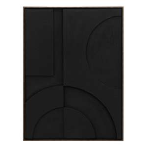 Inala Relief Framed Wall Art In Black And Natural