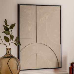 Inala Relief Framed Wall Art In Grey And Natural