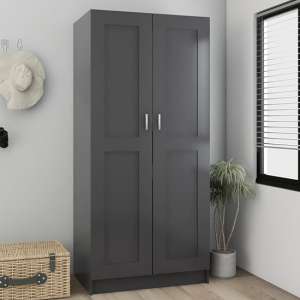Inara Wooden Wardrobe With 2 Doors In Grey