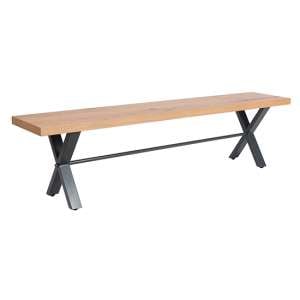 Indio Wooden 180cm Dining Bench In Oak