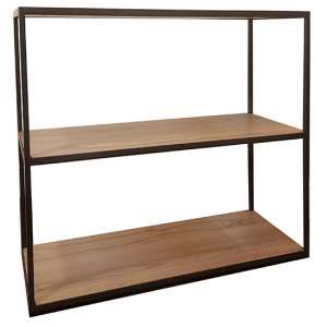 Indio Wooden Small 2 Shelves Bookcase In Oak