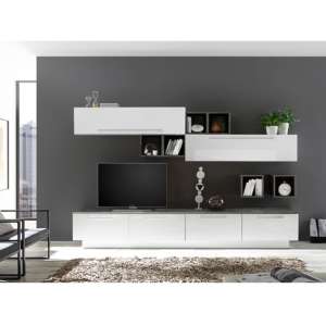 Infra Entertainment Unit In White High Gloss And Oxide