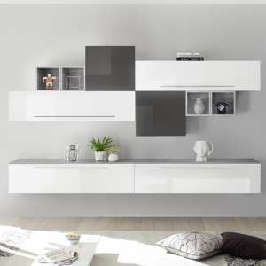 Infra Entertainment Unit In White And Grey High Gloss