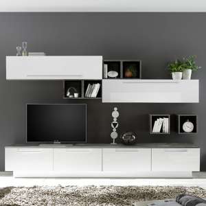 Infra Entertainment Unit In White High Gloss And Oxide