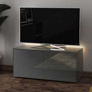 Intel LED TV Stand In Grey Gloss With Wireless Charging