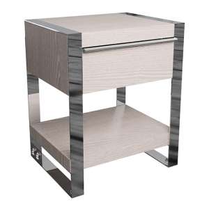 Irvane Large Wooden Side Table In Grey Oak