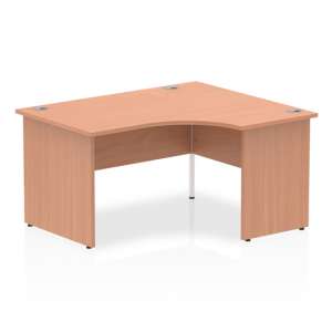 Isle 140cm Beech Right Computer Desk With Panel End Leg