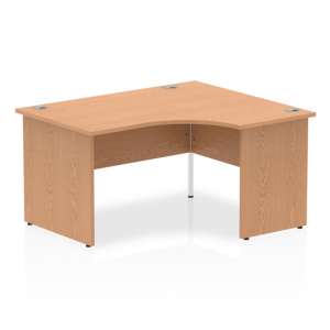 Isle 140cm Oak Right Computer Desk With Panel End Leg