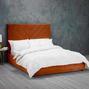 Ipswich King Size Fabric Bed In Orange