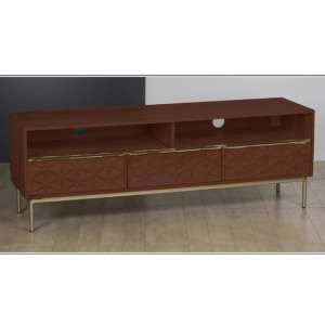 Ivoran Tv Stand In Rich Walnut With 3 Drawers And 3 Shelves