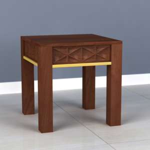 Ivoran Wooden End Table In Rich Walnut
