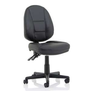 Jackson High Back Office Chair in Black No Arms