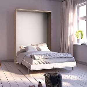 Juist Wooden Vertical Foldaway Double Bed In San Remo Oak