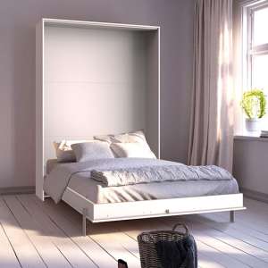 Juist Wooden Vertical Foldaway Double Bed In White