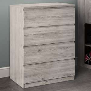Jadiel Chest Of Drawers In Grey Oak With 4 Drawers