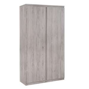 Jupiter Wooden Wardrobe In Grey Oak With 2 Doors
