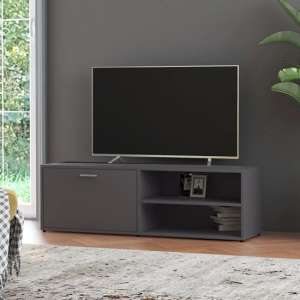 Kaavia Wooden TV Stand With 1 Flap Door In Grey
