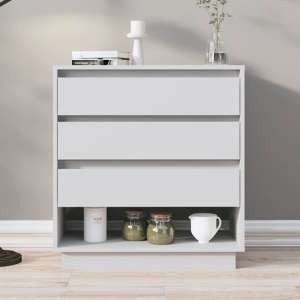 Kaelin Wooden Chest Of 3 Drawers In White