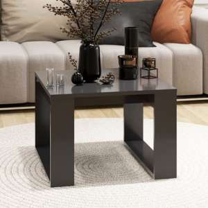 Kancy Square Wooden Side Table In Grey