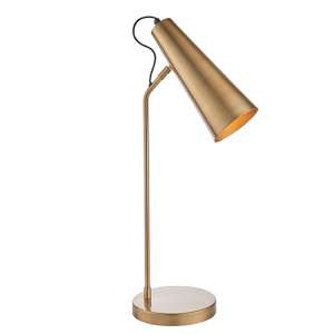 Karna Task Table Lamp In Antique Brass And Gold Effect