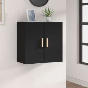 Kason Wooden Wall Storage Cabinet With 2 Doors In Black