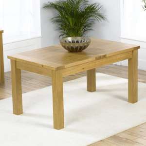 Kaveh Rectangular 120cm Extending Wooden Dining Table In Oak