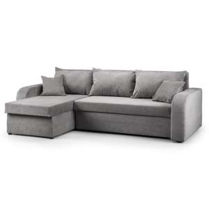 Keagan Fabric Corner Sofa Bed In Grey