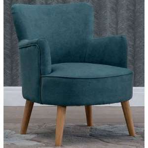 Keira Fabric Upholstered Armchair In Teal