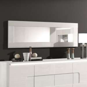 Kemble Wall Mirror In White High Gloss