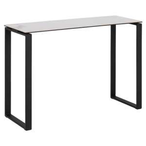 Kennesaw Ceramic Console Table In Akranes White