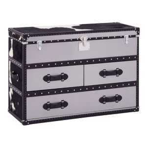 Kensick Wooden Storage Cabinet In Black And White