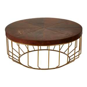 Furud Townhouse Round Coffee Table In Brown     