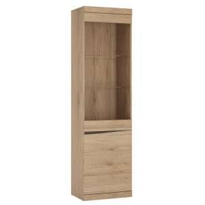 Kenstoga Right Handed 2 Doors Display Cabinet In Grained Oak