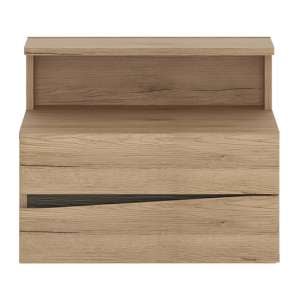 Kenstoga Right Handed 2 Drawers Bedside Cabinet In Grained Oak