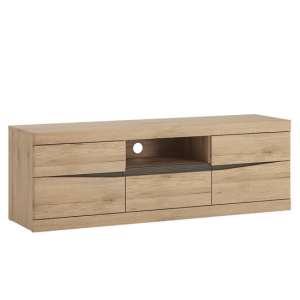 Kenstoga Wooden 2 Doors 1 Drawer TV Stand In Grained Oak