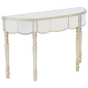 Kentaurus Mirrored Glass Console Table In Champagne