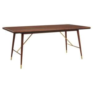 Kentona Wooden Dining Table In Dark Walnut
