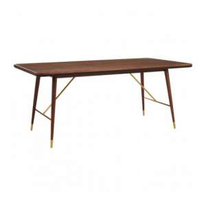 Kentona Wooden Rectangular Dining Table In Walnut