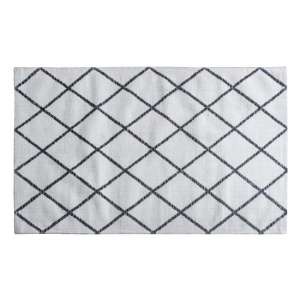 Kenza Extra Large Fabric Upholstered Rug In Cream Charcoal