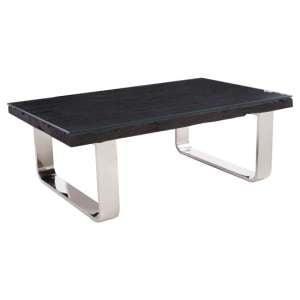 Kero Glass Top Coffee Table With U-Shaped Base In Black