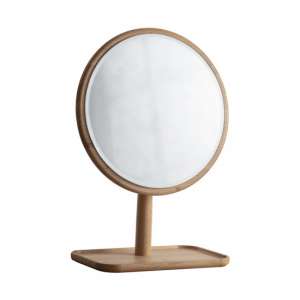 Kingham Dressing Mirror With Wooden Stand In Oak
