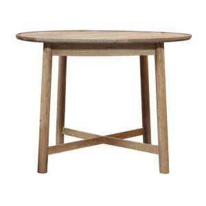 Kingham Round Wooden Dining Table In Oak
