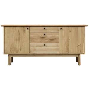 Kingham Wooden Sideboard In Oak With 2 Doors And 3 Drawers