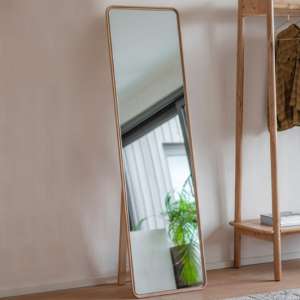 Kinghamia Rectangular Cheval Mirror In Oak Frame
