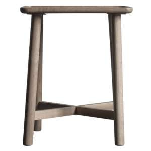 Kinghamia Square Wooden Side Table In Grey