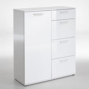 Klara Compact Sideboard In White High Gloss With 1 Door
