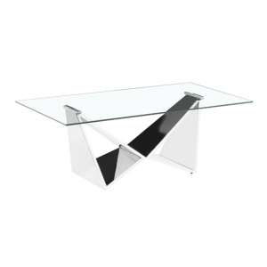 Kalila Clear Glass Coffee Table With Silver Legs