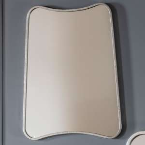 Koran Small Curved Bedroom Mirror In Silver Frame